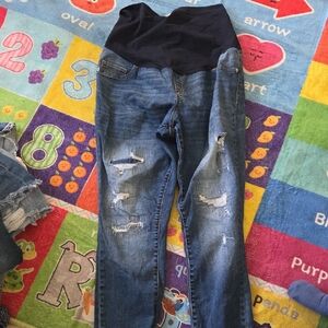 Liz Lange Maternity Distressed Blue Jeans
